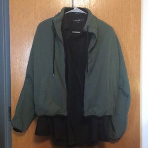 Forever 21 green fleece jacket